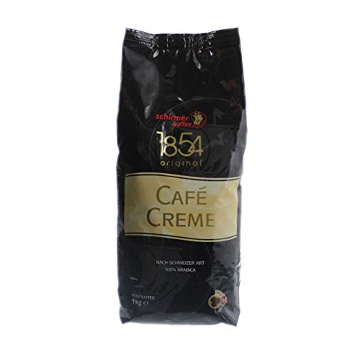 Schirmer Cafe Creme, Café Crema Estilo Suizo, Café en Granos Enteros, 1000 g