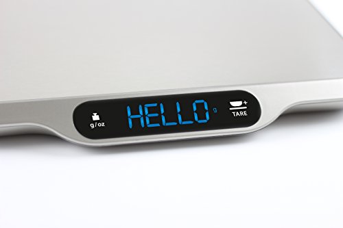 CASO L15 Design-Küchenwaage mit extra großer Wiegefläche (30×22 cm) aus gebürstetem Edelstahl, Wiegeskala bis max. 15kg, digital, großes Display, HOLD Funktion - 2