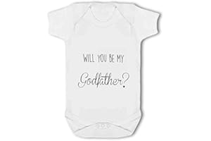 BWW PRINT LTD Will You be My Godfather - Baby Vest, 0-3 Months
