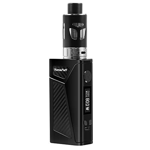 E Cig Vape Mod Starter Kit, YumaPuff FALCON 100W, Ecig 2000mAh Vape Box Batería con pantalla OLED, 0.5ohm / 2.0ml Sub-Ohm Vape Tank, E Cigarette Vape Starter Kit, Sin nicotina, Sin E líquido