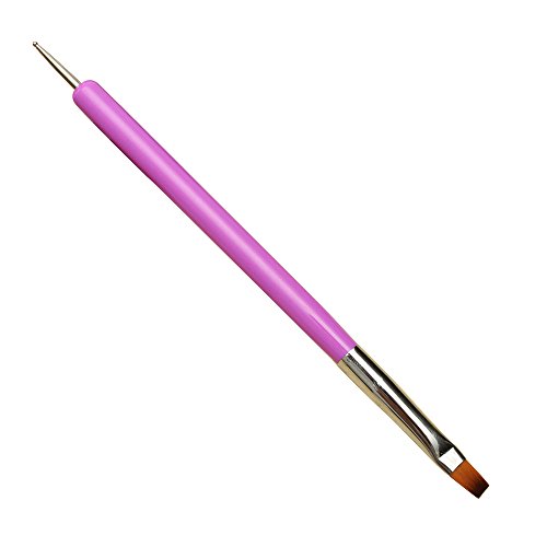 2 Way Dotting Pen Nail Art Painting Pen Brush Marbleizing Tool (Purple)