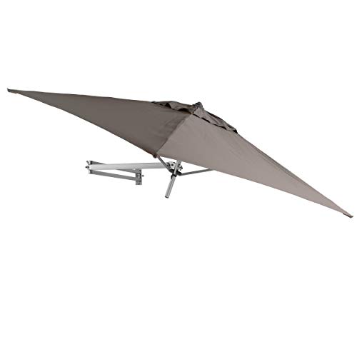 Easysol Wall Mount Parasol 200 x 200 cm Aluminium Square Adjustable