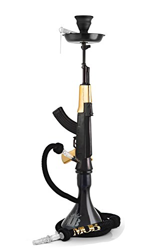 Mob AK-47 Hookah - Shisha, Color Negro y Dorado