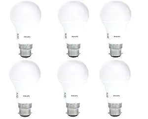 PHILIPS 12W b22d LED Bulb, Pack of 6, (Stellar Bright)