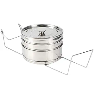 Steaming Pot, Cooking Pan Stackable Steamer Pot, Stainless Steel for Rice Vegetables Fish Meat