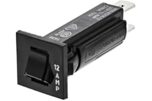 MICROMAKER TE Connectivity W28 - Interruttore termico da sovraccarico, 1 polo, 12 A, 32 V dc, 250 V ac, W28-XQ1A-12