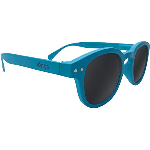 Nônos Gafas de sol de calidad para niños. Certificadas, con lentes polarizadas de categoría 3, protección 100% UV. (Blue)