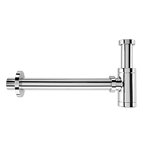 Waschtisch Waschbecken Design Siphon 1 1/4" Messing verchromt Sifon