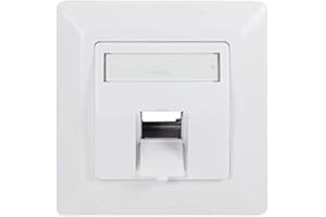 odedo Caja vacía para 1 módulo Keystone empotrado, color blanco