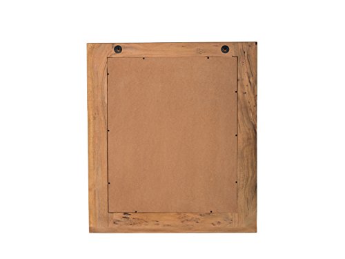 Woodkings® Spiegel 68×78 cm Auckland Echtholz Akazie massiv Badspiegel Wandspiegel mit Ablage Badmöbel Badezimmermöbel Massivholz - 3