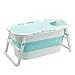 Produktbild Baby Kinder Falten Badewanne Erwachsene Badewanne Faltbare Große Badewanne Neugeborenen Baby Pool Kunststoff Bad Barrel Hause Mit Abdeckung 107 * 59 * 53 cm (Farbe : Blau)