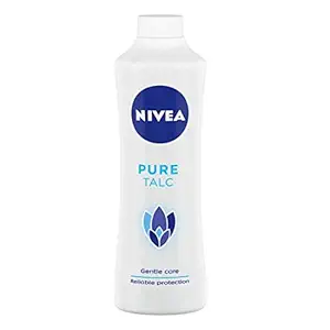 NIVEA Talcum Powder for Men & Women, Pure, For Gentle Fragrance & Reliable Protection Against Body Odour, 400 g
