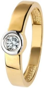 Celesta 326370071-2-054-Ring-Toned 9 Cts 375/1.000 Silver, 2.45 g Zirconium Oxide