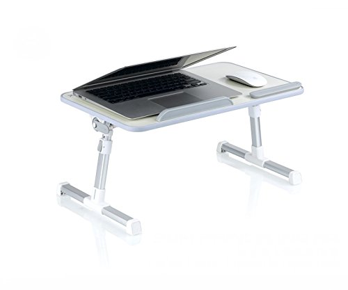 Voll einstellbare MDF-Platte Laptop-Tisch | Tragbaren Notebook-Computer-Standplatz mit eingebautem Lüfter | XGear Premium-Höhenverstellbarer Folding Lap Desk Tray (grau) - 2