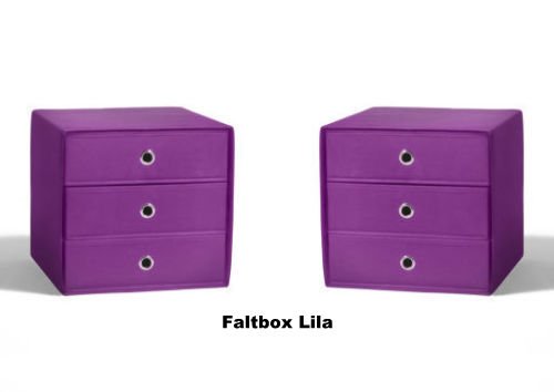 Faltbox 2-er Set mit 3 Schüben Faltboxen Organizer Aufbewahrungsbox Schubkästen (Natur) - 7