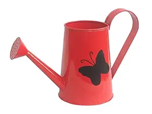 Railing Planter Impex 1 Butterfly 2 litres Metal planters Watering Can - Rust Free Home Decor Gifting, Garden, Gardening, Tools (Pack of 1, Red)