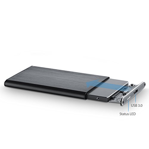 CSL – Ultra Slim USB 3.0 SSD Festplattengehäuse UASP fähig | für 2.5″ SSD Festplatten | inkl. UASP Mode (USB 3.0 Booster) | Festplattenhöhe bis 7mm - 3