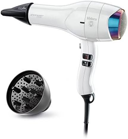 Valera - ePower 2030 eQ Asciugacapelli Professionale Ioni – Ecologico, Potente, Motore Digitale, Sistema Sanify per Purificazione Aria, Ottimizzazione Intelligente Flusso, 1600 Watt, Colore Bianco