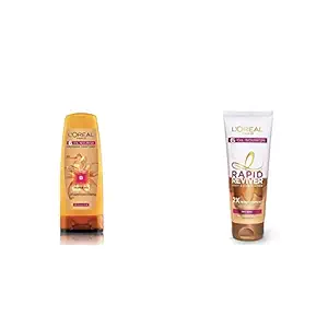 LOreal Paris 6 Oil Nourish Conditioner, 175ml (With 10% Extra) and LOreal Paris Rapid Reviver 6 Oil Nourish Deep Conditioner, 180ml