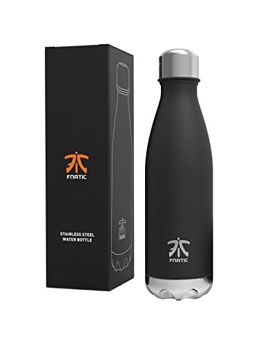 Fnatic Vacuum Insulated Steel Water Bottle, Black - 2