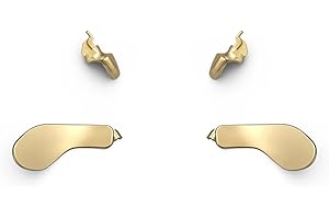 Meijunter 4 Stück Metall-Hintere Paddel Kompatibel mit PS5 Edge Controller, Metallisch Tasten Hinten, Rückseitiges Trigger-Paddel Austauschbar Ersatzzubehör (Gold)