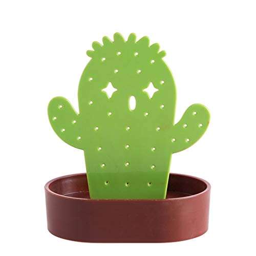 Preisvergleich Produktbild Schmuckständer Schmuckständer Desktop Halskette Ohrringe Ring Display Rack Lagerregal Grüne Lagerung Anhänger Schmuckständer (Color : Green, Size : 15.5 * 11.5 * 3cm)