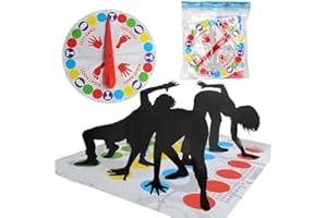 DWFEYOI Twister Géant,Twister Jeux pour Les Enfants De 6 Ans Et Plus,Jeux De Société Enfant pour 2 Joueurs Et Plus,Jeu Amusant Interactif pour La Famille,Twister Jeux pour Enfants