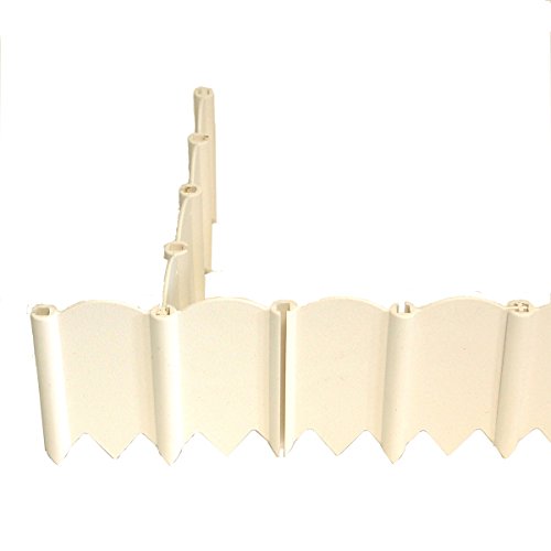 Beetumrandung 20 teilig 6,4 m weiß - 3