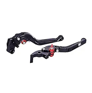 AOWbikes 6 Position Adjustable Brake Clutch Lever (Black) Type-04 for R15 V3 Only (Set of 2)