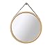 Produktbild J-Z Nordic Wall Round Mirror Wandmontierter Badspiegel Ankleidespiegel, Spiegel, Badezimmerdekoration, Hängender Spiegel (Farbe: Holzfarbe, Größe: 38 cm), Holzfarbe, 45CM