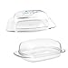 Produktbild Lantelme 2 Stück Butterdose Deckel Set Kunststoff Butterglocke Farbe Transparent Butterbox Maße 18 x 12 x 6 cm 7490