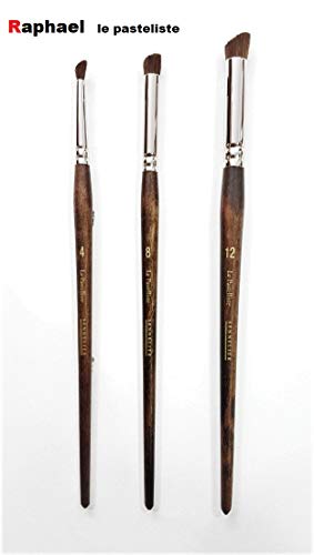 Raphael Brush"The Pastellist" Pinceles de plantilla,set 3 pzas para estomoer the pastel, NO, 4,8,12 (Raphael Francia)