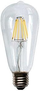 Incandescent LED ST64 lamp, E27 lamp socket, 6 Watts, 500-650 lm, 2700K, warm white light, maximum 260V, equivalent of 50W halogen lamp, [energy efficiency: class A +]