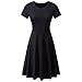 Produktbild Amphia Damen Ärmelloses Stretch Sommerkleid Beiläufiges Trägerkleid Strandkleid Knielang (Schwarz, S)