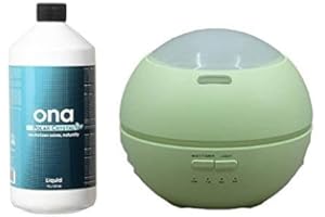 ONA Misting Dome & ONA liquids For Odour Neutralising Diffuser (Dome Green + Liquid Polar Crystal 922ml)