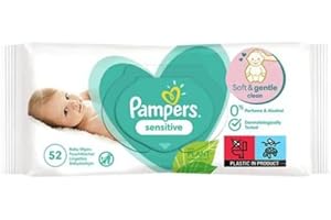 Pampers Toallitas húmedas para bebé sensibles, dermatológicamente probadas, 260 toallitas (5 x 52)