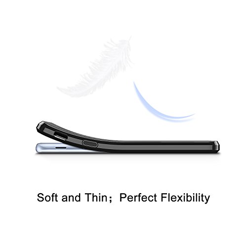 OMOTON Funda Samsung Galaxy J7 2017  TPU Flexible  Sencilla Negro Mate
