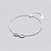 Produktbild Ibuprofen Armreifen Armbänder S925 Silber Armband Weibliche Einfache Infinity Armband Englische Buchstaben Liebe Armband