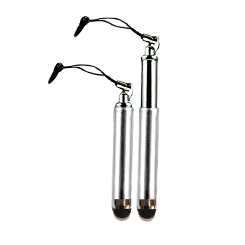 Universal Ausziehbarer High Sensitive Pen Stift Eingabe Stift für Apple iPhone HTC Sony Huawei Samsung Microsft Nokia Motorola in Silber