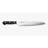 Arcos Universal Chef Knife Yanagiba Steel Black 240mm | Asian Yanagiba knife for precise cuts. POM handle, black, 9.5 in.