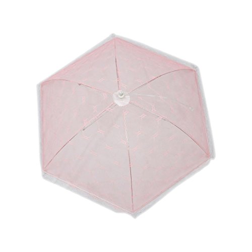 Essen Huelle - SODIAL(R) Kitchen weiss, Rand aus Spitze, Nylon, Netz, Abdeckhaube, fuer Lebensmittel, faltbar