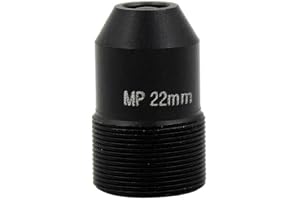Pinhole-objektiv CCTV 22 mm M12 x 0,5 gränssnitt 1/2 tum bländare F1,6 14,8 grader lämplig för mikroövervakningskamera
