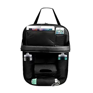 MOTEXTO Car Back Seat Organizer Car Storage for Volkswagon AMEO - Black