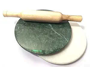 Small Store Chandan Pata Combo (Set Of 2) 6 Inch And 5 Inch Marble Chakla Multicolr 2 Pcs For Home & Kitchen|Roti Makers|Chakla