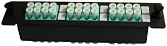 SHKE Fiber Adpt Panel, LGX, LC, OM3/ QT ,Zirc,6Ports/24Fibers,BLK,Loaded