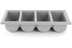 HENDI Portaposate con 4 Scomparti, Polipropilene, Grigio, 1