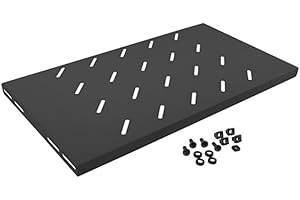 Lanberg - Rack Cabinets - Lanberg Fixed shelf 19 cali, 1u, 450 mm, maksymalna pojemność do 20 kg (500 x 280 mm), czarny