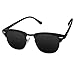 Silver Kartz Gun-Metal Clubmaster Wayfarer Unisex Sunglasses (wy032|40|Black) RS.345.00