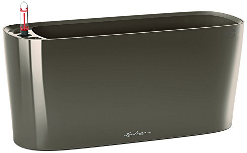 Lechuza Fensterbankgefäß DELTA Premium 20 Komplettset - TAUPE hochglanz