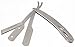 Saaqaans BSR-013 Straight Cut Throat Shaving Razor Manual Traditional Professional Barber Razor for Men With a Stylish Black Pouch (Stainless Steel SAND)